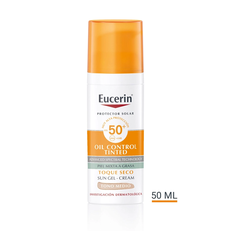 PROTECTOR SOLAR FACIAL EUCERIN SUN OIL CONTROL TINTED TONO MEDIUM SPF 50+ 50 ML - 2