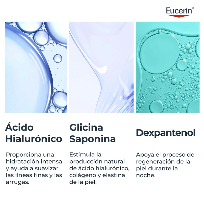 CREMA EUCERIN GEL ANTIEDAD NOCHE HYALURON FILLER PIEL SECA 50 ML - 4