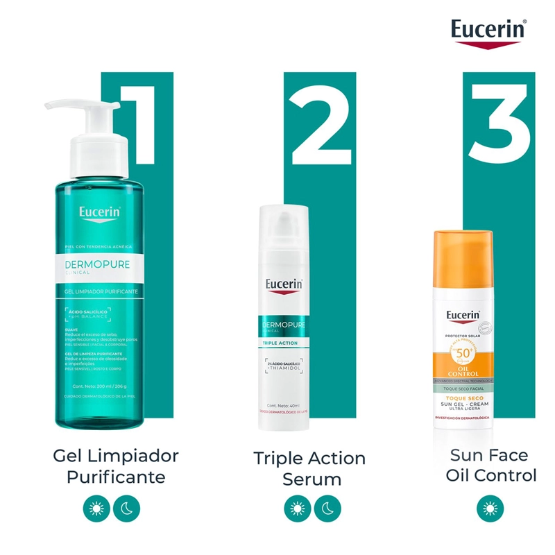 GEL LIMPIADOR EUCERIN DERMOPURE 200 ML - 10