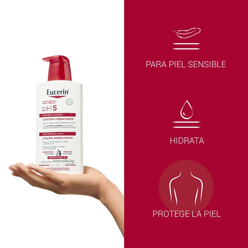 LOCION CORPORAL EUCERIN HIDRATANTE PH5 BOMBA 400 ML - 3
