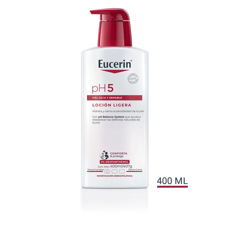LOCION CORPORAL EUCERIN HIDRATANTE ULTRALIGERA PH5 BOMBA 400 ML - 2