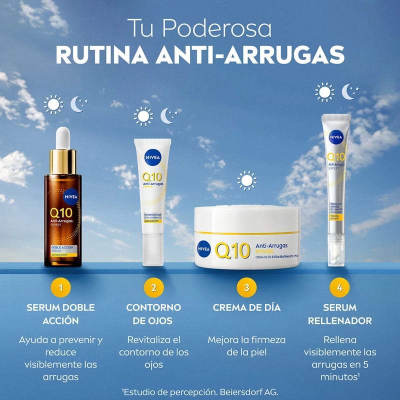 CREMA FACIAL NIVEA HIDRATANTE ANTIARRUGAS Q10 POWER DÍA SPF 20 50 ML - 8