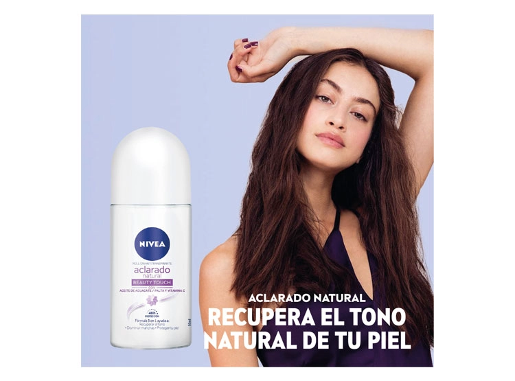 DESODORANTE NIVEA ACLARADO NATURAL BEAUTY TOUCH ROLL ON 50 ML - 3