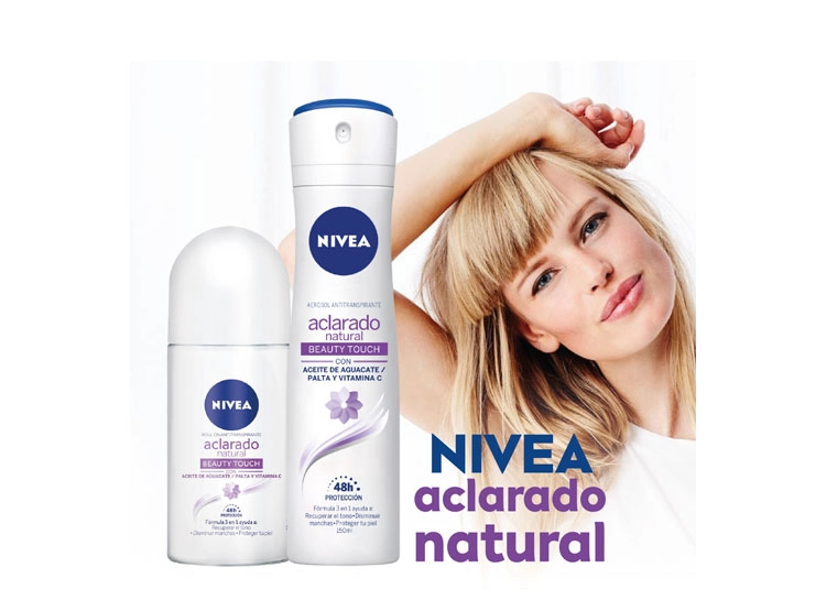 DESODORANTE NIVEA ACLARADO NATURAL BEAUTY TOUCH ROLL ON 50 ML - 6