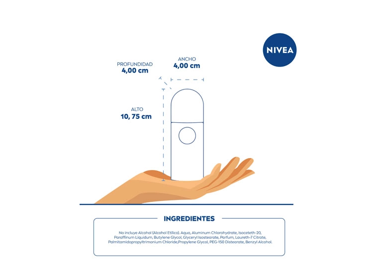 DESODORANTE NIVEA INVISIBLE BLACK & WHITE PURE ROLL ON 50 ML - 5