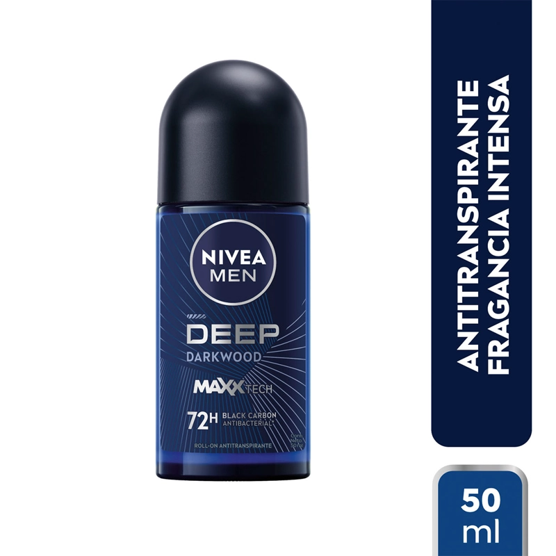 DESODORANTE NIVEA MEN DEEP BLACK WOOD ROLL ON 50 ML - 2
