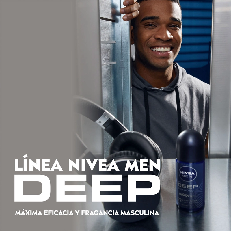 DESODORANTE NIVEA MEN DEEP BLACK WOOD ROLL ON 50 ML - 4