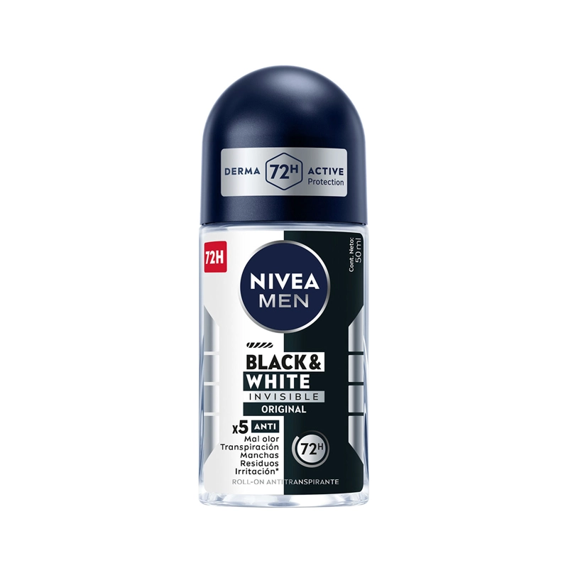DESODORANTE NIVEA MEN INVISIBLE BLACK & WHITE ROLL ON 50 ML - 6