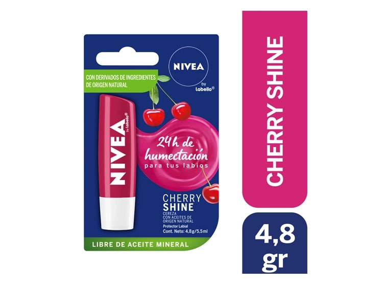 PROTECTOR LABIAL NIVEA CEREZA FRUIT SHINE 4.8 GR - 1