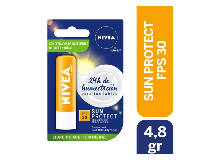 PROTECTOR LABIAL NIVEA SUN PROTECT SPF30 4.8 GR - 1