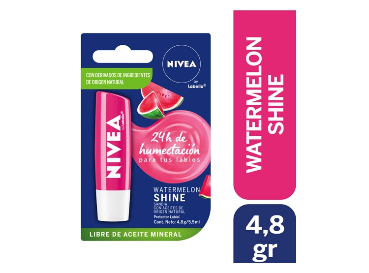 PROTECTOR LABIAL HUMECTANTE NIVEA WATERMELON SHINE 4.8 GR - 1