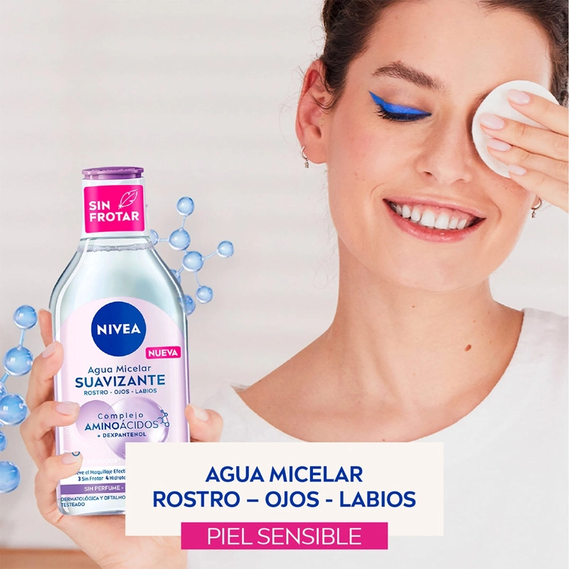 LOCIÓN MICELAR 3 EN 1 NIVEA PIEL SENSIBLE 400 ML - 4