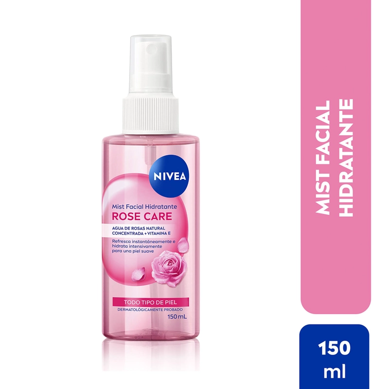 TRATAMIENTO FACIAL NIVEA HIDRATANTE MIST ROSE CARE 150 ML - 2