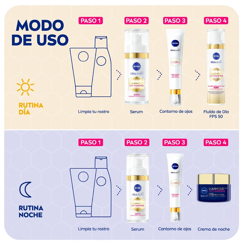 FLUIDO NIVEA ANTIMANCHAS CELLULAR LUMINOUS 40 ML - 7