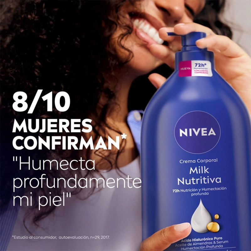 CREMA CORPORAL NIVEA HIDRATANTE MILK NUTRITIVA PIEL EXTRA SECA 1 L - 6
