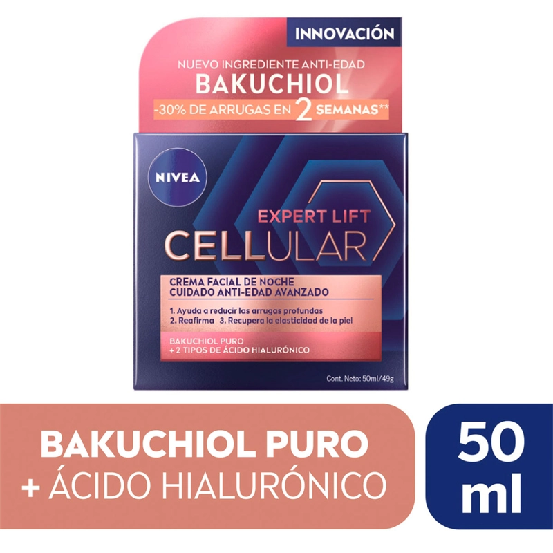 CREMA NIVEA GEL ANTIEDAD NOCHE HYALURON CELLULAR FILLER ELASTICIDAD & ANTIGRAVEDAD 50 ML - 2