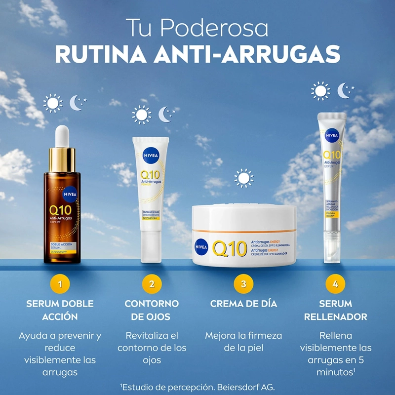 CREMA FACIAL NIVEA HIDRATANTE DÍA Q10 ENERGY SPF 15 50 ML - 8