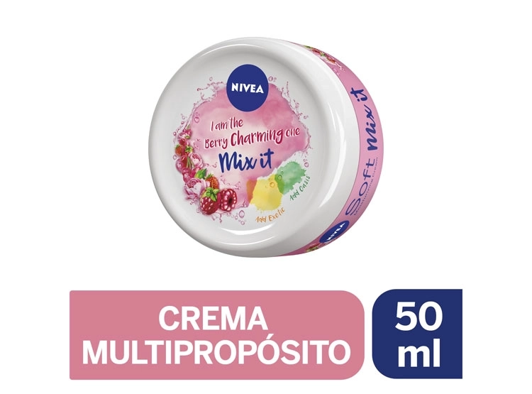 CREMA CORPORAL NIVEA HIDRATANTE MULTIPROPÓSITO SOFT MIX IT BERRY 50 ML