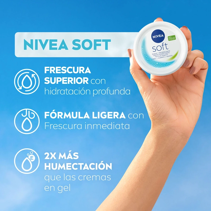 CREMA CORPORAL NIVEA HIDRATANTE MULTIPROPÓSITO SOFT 200 ML - 4