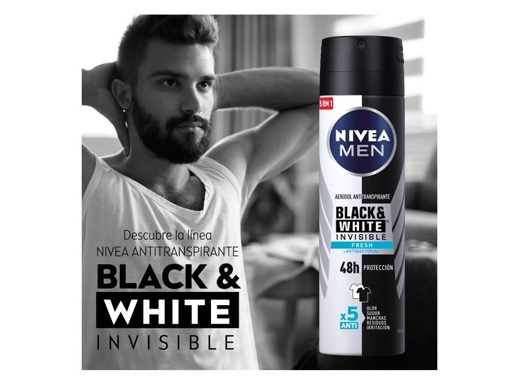 DESODORANTE NIVEA MEN BLACK & WHITE FRESH SPRAY 150 ML - 6