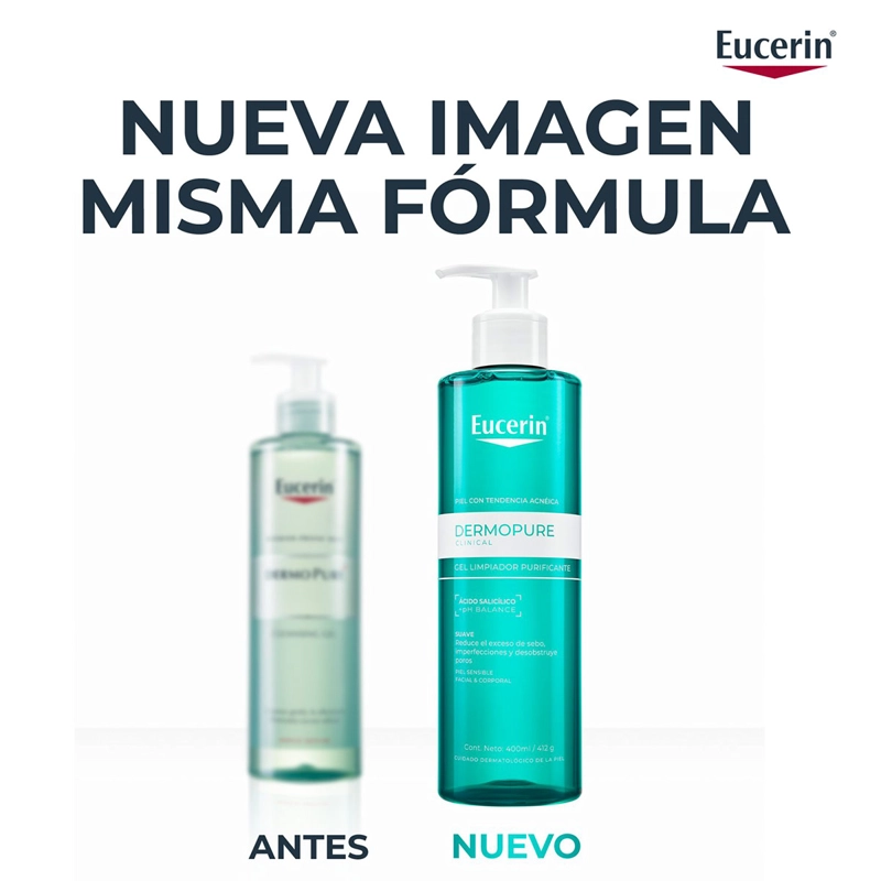 GEL LIMPIADOR EUCERIN DERMOPURE 400 ML - 3