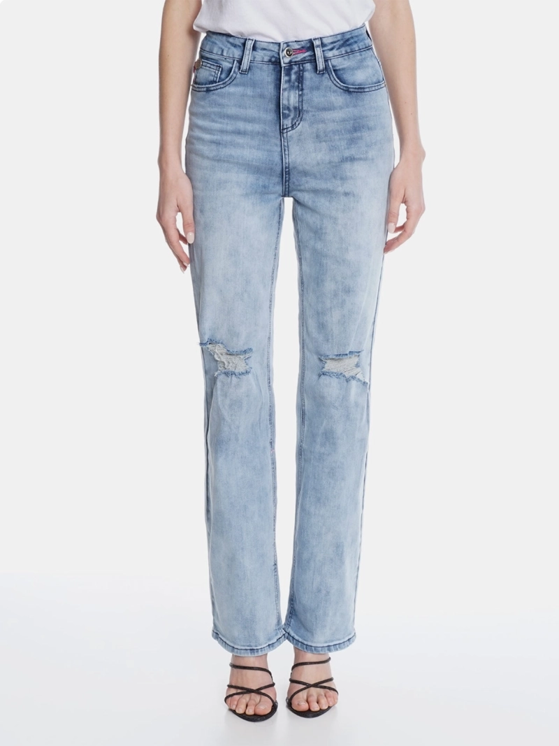 JEANS MUJER ELLUS ALGODÓN 90'S TIRO ULTRA ALTO ROTURAS - 2