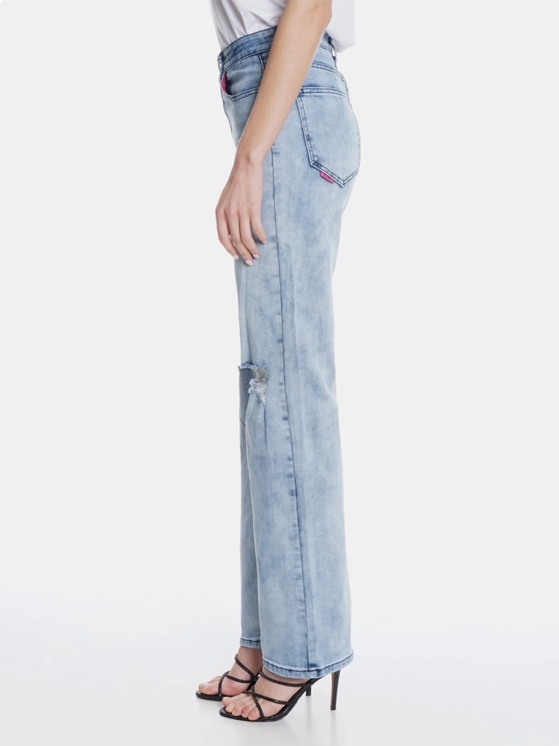 JEANS MUJER ELLUS ALGODÓN 90'S TIRO ULTRA ALTO ROTURAS - 3