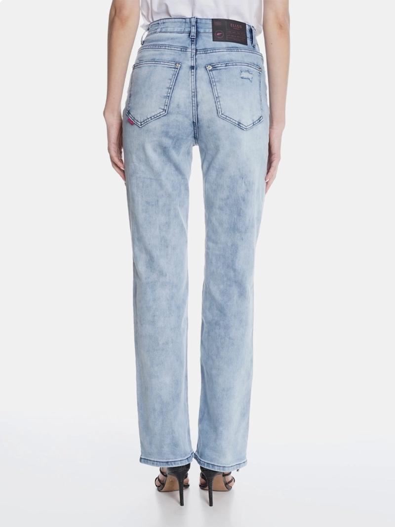 JEANS MUJER ELLUS ALGODÓN 90'S TIRO ULTRA ALTO ROTURAS - 4