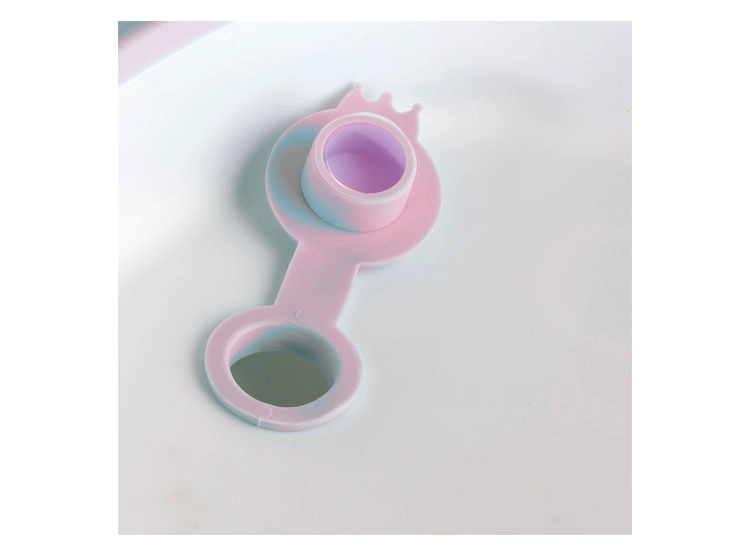 BAÑERA BEBE JELLY PLEGABLE CON HAMACA Y TERMÓMETRO ROSA - 5