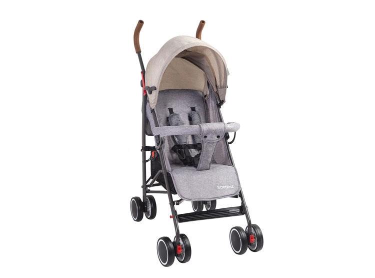 COCHE PARAGUA BEBE CLAP COMPACTO PLEGABLE MELANGE BEIGE - 1