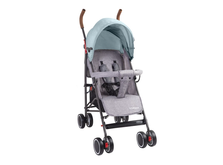 COCHE PARAGUA BEBE CLAP COMPACTO PLEGABLE MELANGE VERDE - 1