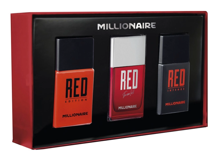 SET PERFUME MILLIONAIRE DELUXE COLLECTION RED EDITION HOMBRE EDP 30 ML+ RED INTENSE EDP 30 ML + NEW LUST EDP 30 ML - 1