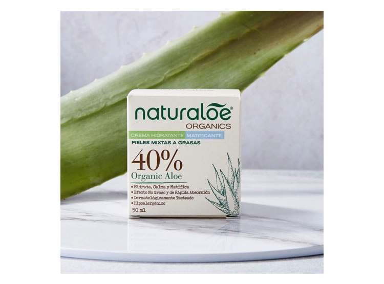 CREMA FACIAL NATURALOE HIDRATANTE MATIFICANTE PIELES MIXTAS A GRASAS 50 ML - 2