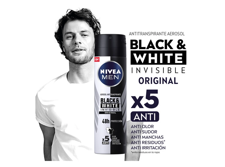 DESODORANTE NIVEA MEN INVISIBLE BLACK & WHITE SPRAY 150 ML - 3