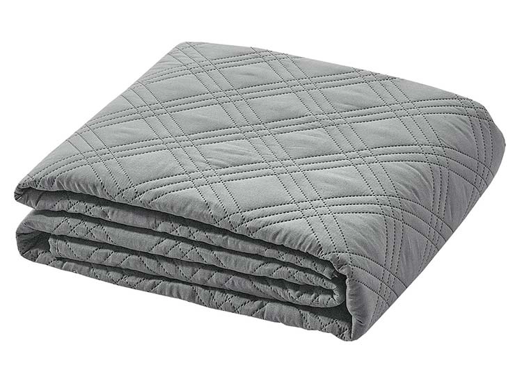 CUBRECAMA QUILT ANDES 2 PLAZAS GRIS LISO - 2