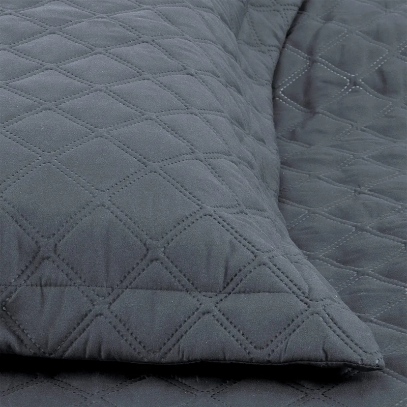CUBRECAMA QUILT ANDES KING GRIS LISO - 3