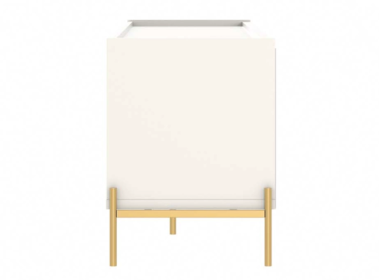 RACK PARA TV 75 PULGADAS JASPER DECOCASA OFF WHITE BRILLO GOLD 1.8 BLANCO - 3