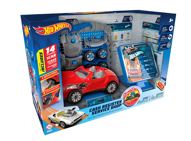 SET DE JUEGO HOT WHEELS CAJA REGISTRADORA CENTRO DE SERVICIOS - 1