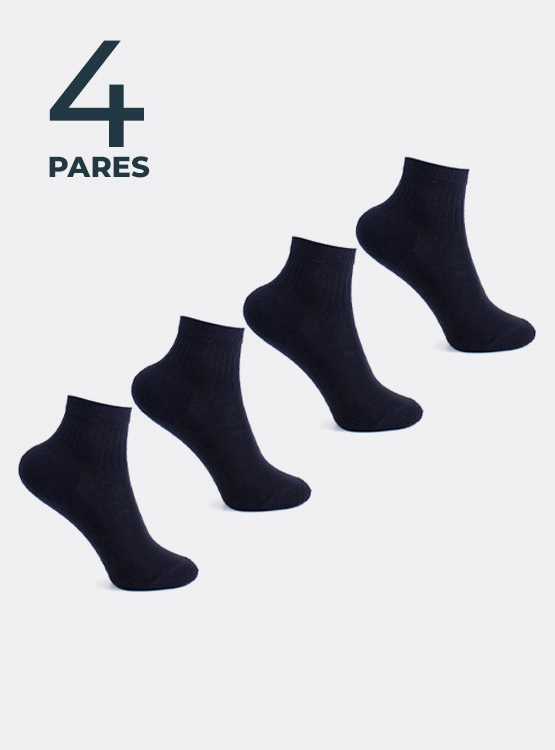 4 PACK CALCETINES NIÑO MONARCH 4 DEPORTIVOS ALGODÓN CORTO