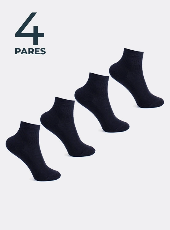 4 PACK CALCETINES NIÑO MONARCH 4 DEPORTIVOS ALGODÓN CORTO
