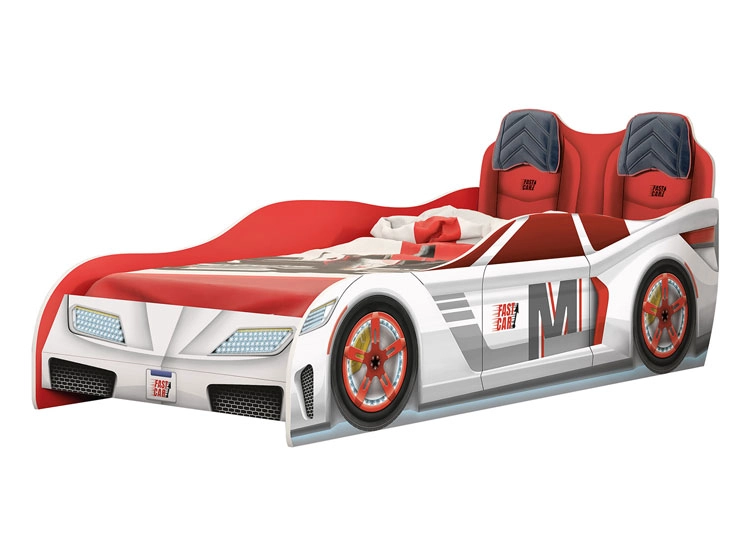 CAMA TRANSICIÓN INFANTIL KIDSCOOL FAST CAR BLANCO - 1