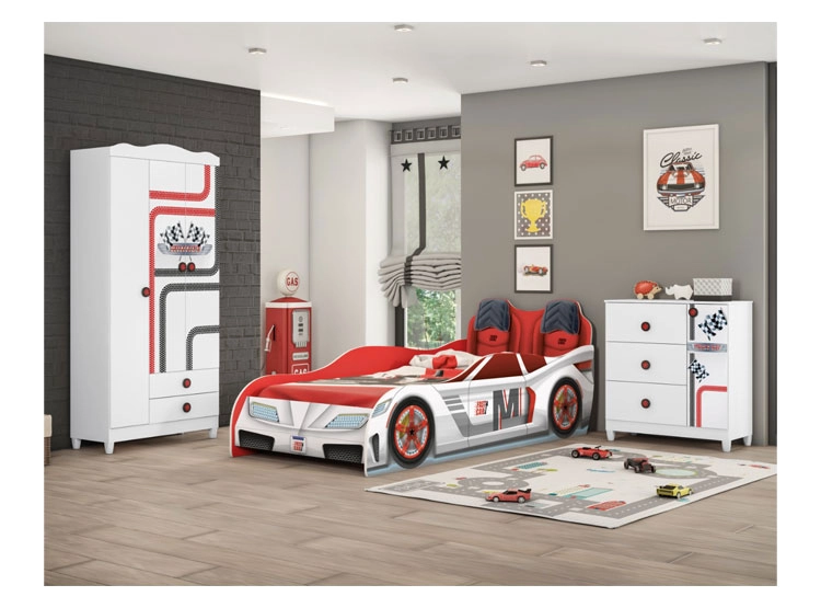 CAMA TRANSICIÓN INFANTIL KIDSCOOL FAST CAR BLANCO - 5