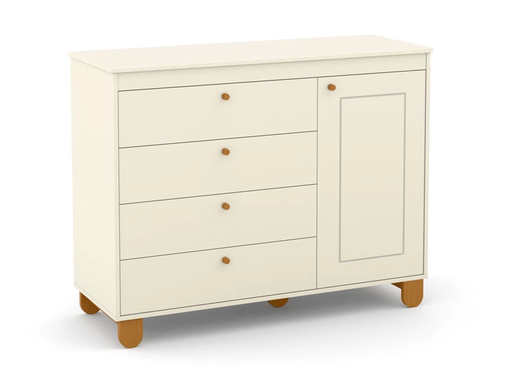 CÓMODA KIDSCOOL ZUPI CON PUERTA BEIGE - 1