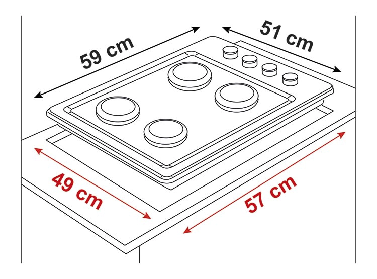 ENCIMERA ELÉCTRICA SINDELEN CEE-4601IN 4 PLATOS GRIS - 4