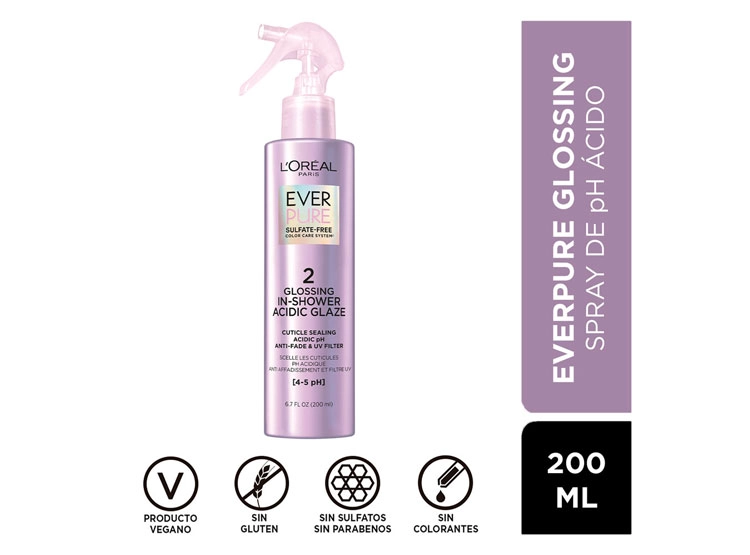 TRATAMIENTO CAPILAR LOREAL ACEITE SPRAY HAIR EXPERTISE EVERPURE GLOSSING 200 ML - 1