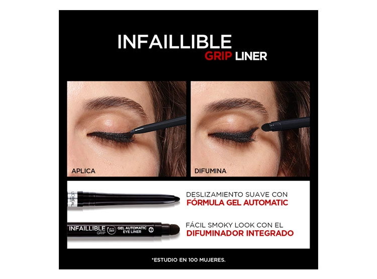 DELINEADOR DE OJOS LOREAL INFALLIBLE 36H GEL AUTOMATIC WATERPROOF 5 GR - 5