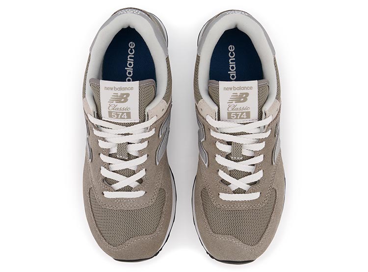 ZAPATILLAS MUJER NEW BALANCE CASUAL GRIS WL574EVG CUERO - 4