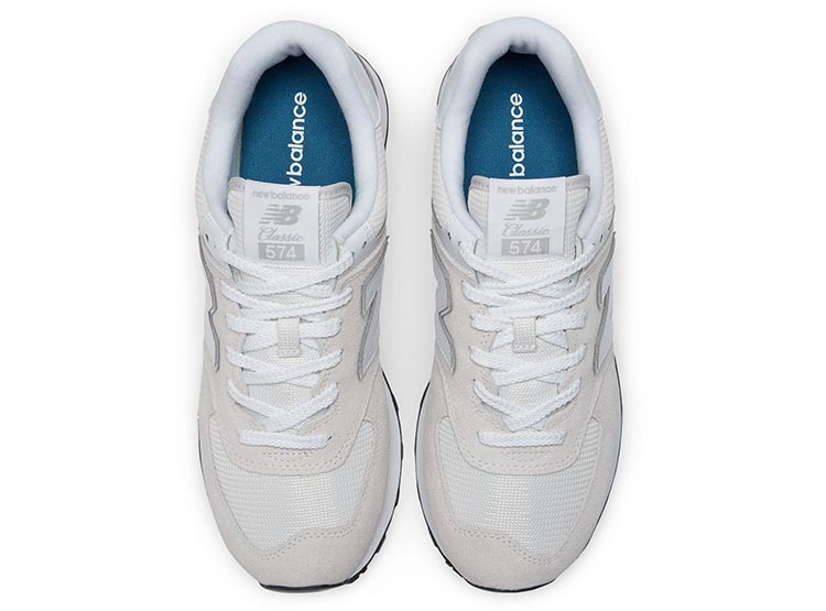 ZAPATILLAS HOMBRE NEW BALANCE CASUAL GRIS CLARO ML574EVW CUERO - 4