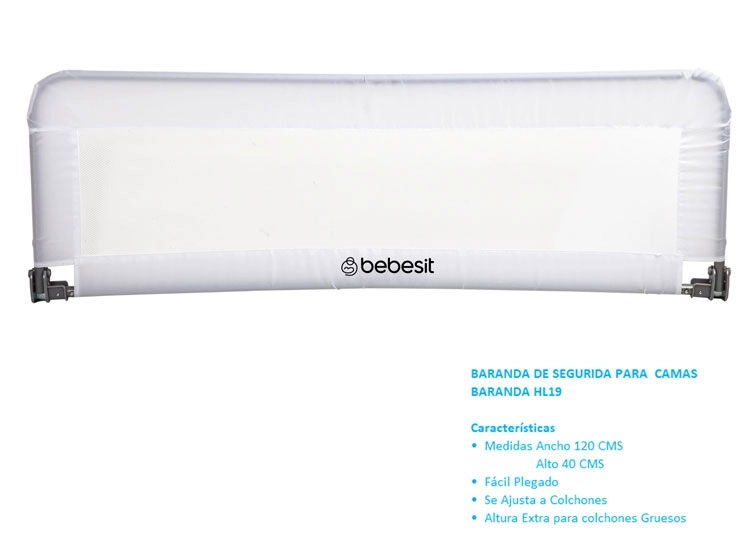 BARANDA BEBESIT HL19 METAL BLANCO - 3