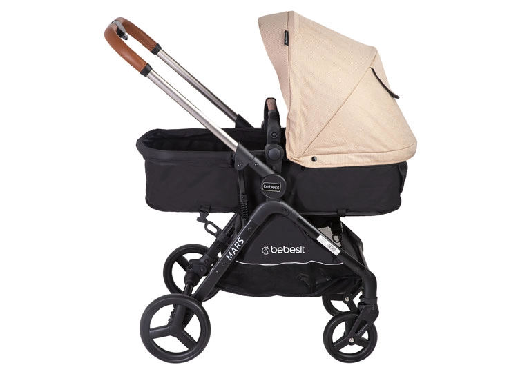 COCHE TRAVEL SYSTEM BEBESIT MARS LX METAL CHAMPANA - 5